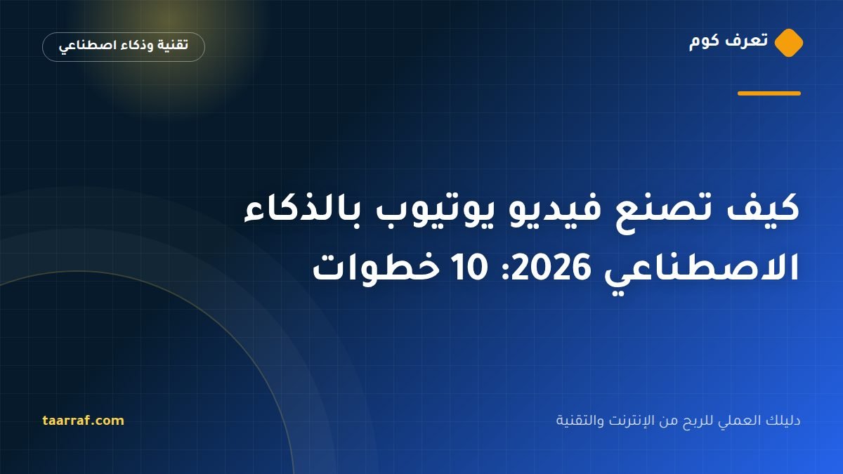 كيف تصنع فيديو يوتيوب بالذكاء الاصطناعي 2026: 10 خطوات